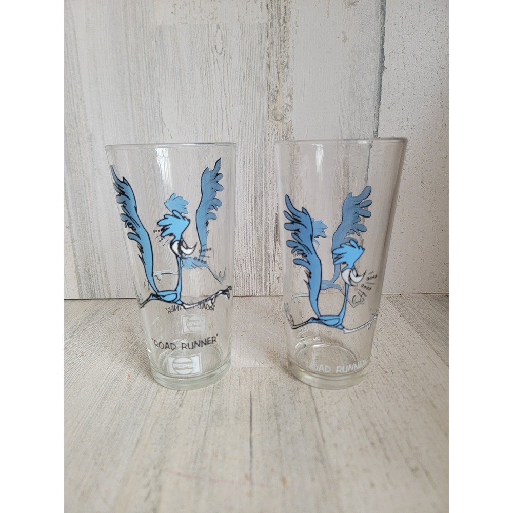 Vintage Pepsi road runner collector glass cup set kitchen‎ home decor